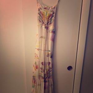 NWOT Watercolor maxi dress